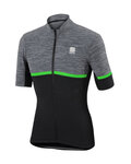 SPORTFUL Kolesarski dres s kratkimi rokavi - GIARA - siva/zelena/črna