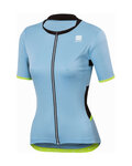 SPORTFUL Kolesarski dres s kratkimi rokavi - LUNA LADY - svetlo modra