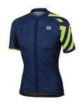 SPORTFUL Kolesarski dres s kratkimi rokavi - PRISM - modra/rumena