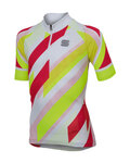 SPORTFUL Kolesarski dres s kratkimi rokavi - VOLT KIDS - rdeča/bela/rumena