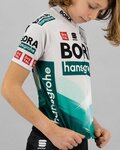 SPORTFUL Kolesarski dres s kratkimi rokavi - BORA 2021 KIDS BOH - zelena/siva