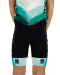SPORTFUL Kolesarske kratke hlače brez naramnic - BORA 2021 KIDS BOH - črna/zelena