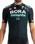 SPORTFUL Kolesarski dres s kratkimi rokavi - BORA HANSGROHE 2021 - zelena/siva