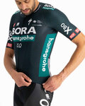 SPORTFUL Kolesarski dres s kratkimi rokavi - BORA HANSGROHE 2021 - zelena/črna
