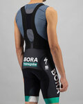 SPORTFUL Kolesarske kratke hlače z naramnicami - BORA HANSGROHE 2021 - zelena/črna