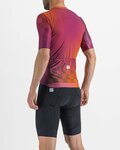 SPORTFUL Kolesarski dres s kratkimi rokavi - ROCKET - oranžna/bordo