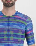 SPORTFUL Kolesarski dres s kratkimi rokavi - GLITCH BOMBER - modra