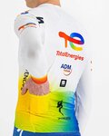 SPORTFUL Kolesarski dres z dolgimi rokavi zimski - TOTAL ENERGIES 2022 - oranžna/bela/modra/rumena