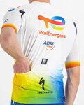 SPORTFUL Kolesarski dres s kratkimi rokavi - TOTAL ENERGIES 2022 - bela/modra/oranžna/rumena