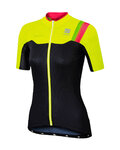 SPORTFUL Kolesarski dres s kratkimi rokavi - BODYFIT PRO LADY - črna/rumena