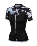 SPORTFUL Kolesarski dres s kratkimi rokavi - PRIMAVERA LADY - bela/črna
