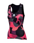 SPORTFUL Kolesarski dres brez rokavov - PRIMAVERA LADY - rožnata/črna