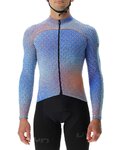UYN Kolesarski dres z dolgimi rokavi zimski - SPECTRE WINTER - modra/oranžna/črna