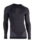 UYN Kolesarska  majica z dolgimi rokavi - FUSYON MERINO - črna