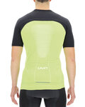 UYN Kolesarski dres s kratkimi rokavi - BIKING GRANFONDO - črna/zelena