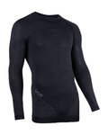 UYN Kolesarska  majica z dolgimi rokavi - FUSYON MERINO - črna