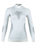 UYN Kolesarska  majica z dolgimi rokavi - FUSYON MERINO LADY - siva/bela