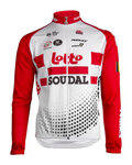 Kolesarski dres z dolgimi rokavi poletni - LOTTO SOUDAL 19 SMR - bela/rdeča