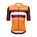 SANTINI Kolesarski dres s kratkimi rokavi - ECO SLEEK NEW BENGAL  - oranžna/bordo