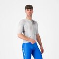 CASTELLI Kolesarski dres s kratkimi rokavi - AERO RACE 8S - srebrna