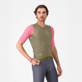 CASTELLI Kolesarski dres s kratkimi rokavi - CORRETTO - rožnata/rjava
