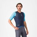CASTELLI Kolesarski dres s kratkimi rokavi - CORRETTO - modra/turkizna