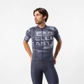 CASTELLI Kolesarski dres s kratkimi rokavi - STRATUS LOGO - modra