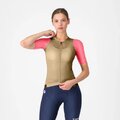 CASTELLI Kolesarski dres s kratkimi rokavi - CORRETTO W - zlata/rožnata