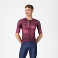 CASTELLI Kolesarski dres s kratkimi rokavi - CLIMBER'S A/C - bordo