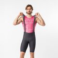 CASTELLI Kolesarske kratke hlače z naramnicami - GIRO TROFEO 2 - siva