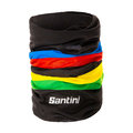 SANTINI Kolesarski grelnik vratu - UCI RAINBOW - črna/mavrično