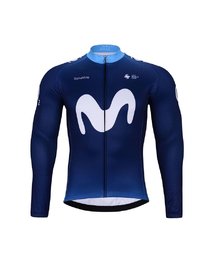 BONAVELO Kolesarski zimski set - MOVISTAR 2024 WINTER - črna/modra