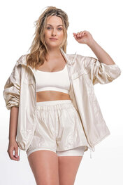 ATHLEEYA Kolesarska  vetru odporna jakna - GLAM ON - slonovina