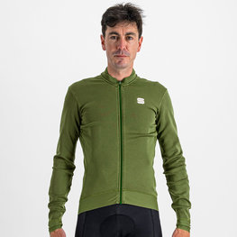 SPORTFUL Kolesarski dres z dolgimi rokavi zimski - MONOCROM THERMAL - zelena