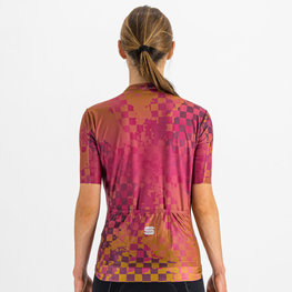 SPORTFUL Kolesarski dres s kratkimi rokavi - ROCKET - ciklama/rjava