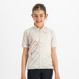 SPORTFUL Kolesarski dres s kratkimi rokavi - CHECKMATE - bela