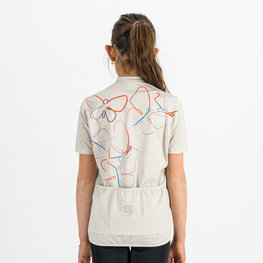 SPORTFUL Kolesarski dres s kratkimi rokavi - CHECKMATE - bela