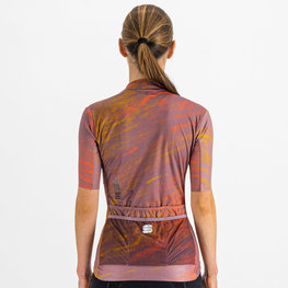 SPORTFUL Kolesarski dres s kratkimi rokavi - CLIFF SUPERGIARA - vijolična/oranžna