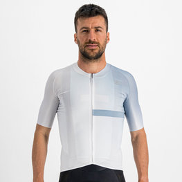 SPORTFUL Kolesarski dres s kratkimi rokavi - BOMBER - bela/siva