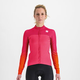 SPORTFUL Kolesarski dres z dolgimi rokavi zimski - BODYFIT PRO THERMAL - rožnata