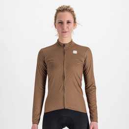SPORTFUL Kolesarski dres z dolgimi rokavi zimski - CHECKMATE THERMAL - rjava