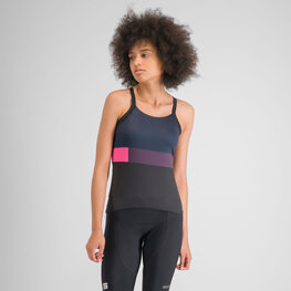 SPORTFUL Kolesarska majica brez rokavov - SNAP W - črna/modra