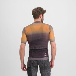 SPORTFUL Kolesarski dres s kratkimi rokavi - SKY RIDER SUPERGIARA - rjava/oranžna