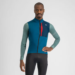 SPORTFUL Kolesarski dres z dolgimi rokavi zimski - SUPERGIARA THERMAL - modra/zelena
