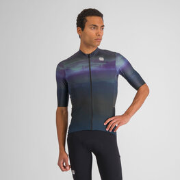 SPORTFUL Kolesarski dres s kratkimi rokavi - FLOW SUPERGIARA - siva/modra