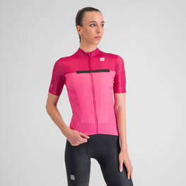 SPORTFUL Kolesarski dres s kratkimi rokavi - PISTA - rožnata