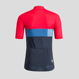 SPORTFUL Kolesarski dres s kratkimi rokavi - SNAP KID - ciklama/modra