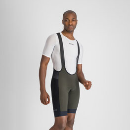 SPORTFUL Kolesarske kratke hlače z naramnicami - SUPERGIARA 2 - zelena/črna