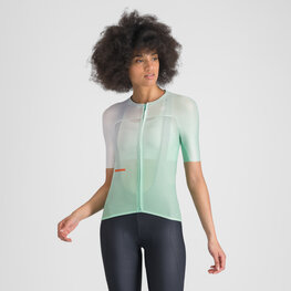 SPORTFUL Kolesarski dres s kratkimi rokavi - LIGHT W - zelena/bela