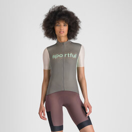 SPORTFUL Kolesarski dres s kratkimi rokavi - SUPERGIARA LOGO W - siva/rožnata